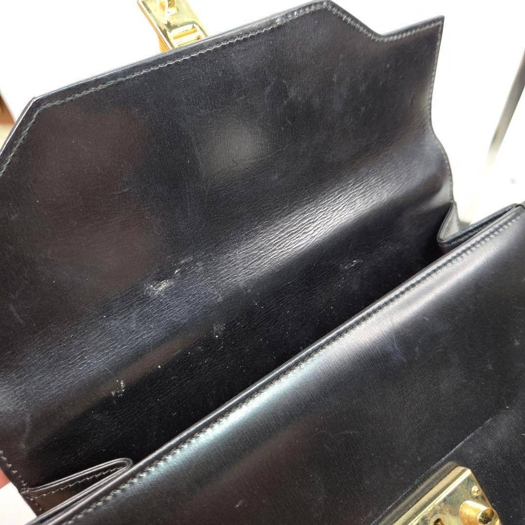 GUCCI ミラー付き レディロック 2way レザーハンドバッグ