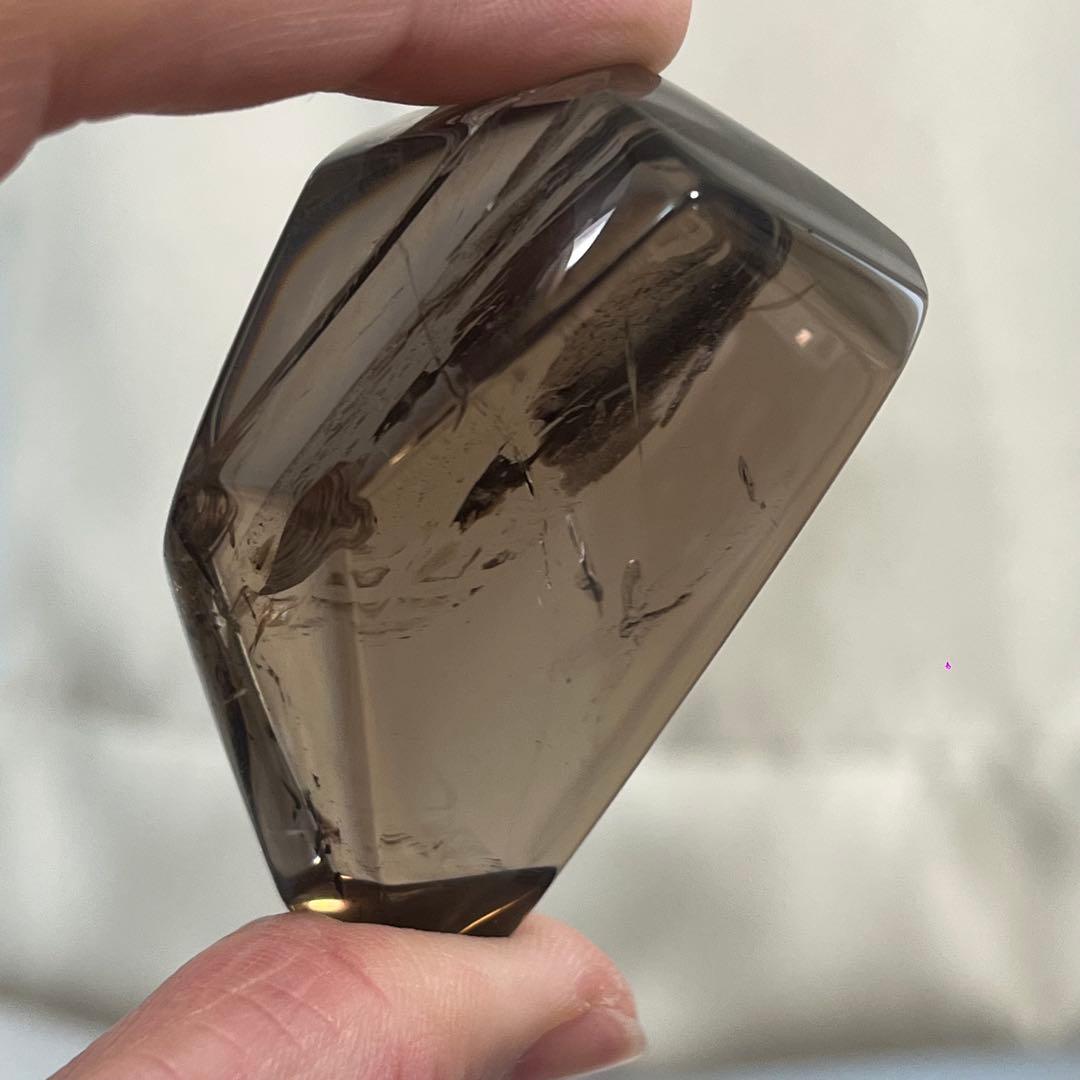 【天然石】スモーキー(ゼウス)シトリンクォーツ　フリーカット　専用箱付き 75g