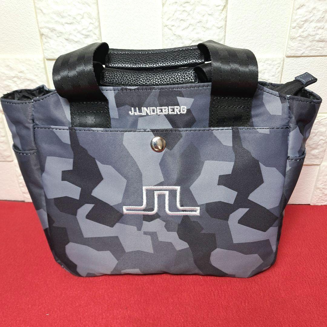 【美品】J. LINDEBERG ラウンドバック カートバック グレー迷彩