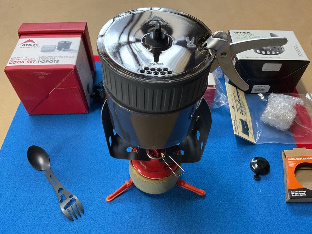 MSRポケットロケット2&MSRクックトレイルミニソロ登山調理器具新品フルセット