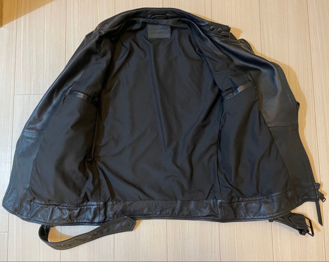 美品ALL SAINTS オールセインツ ラムレザー ライダースジャケット XS