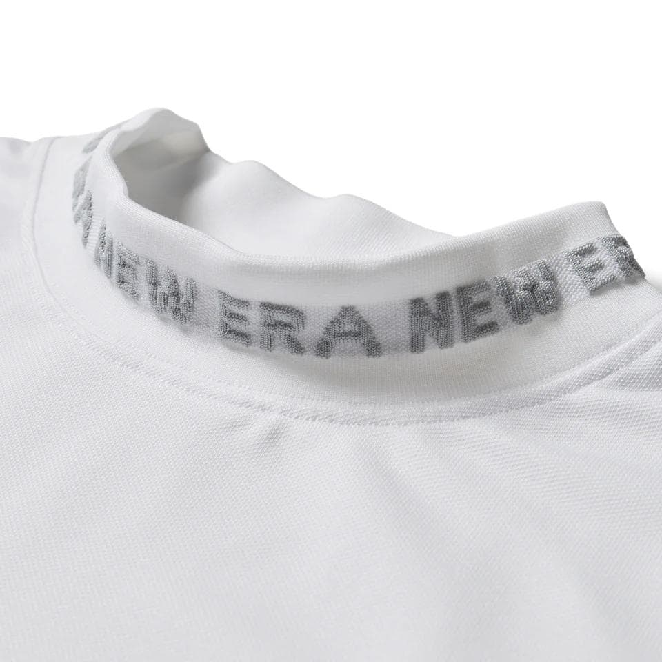 NEWERA GOLF 半袖 モックネック シャツ　鹿の子 ホワイト　XLサイズ