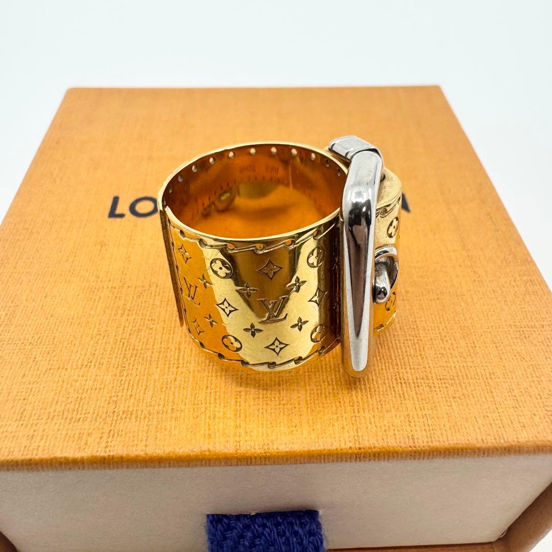 【極美品】ルイヴィトン 指輪 リング ベルトモチーフ モノグラム柄 M 希少