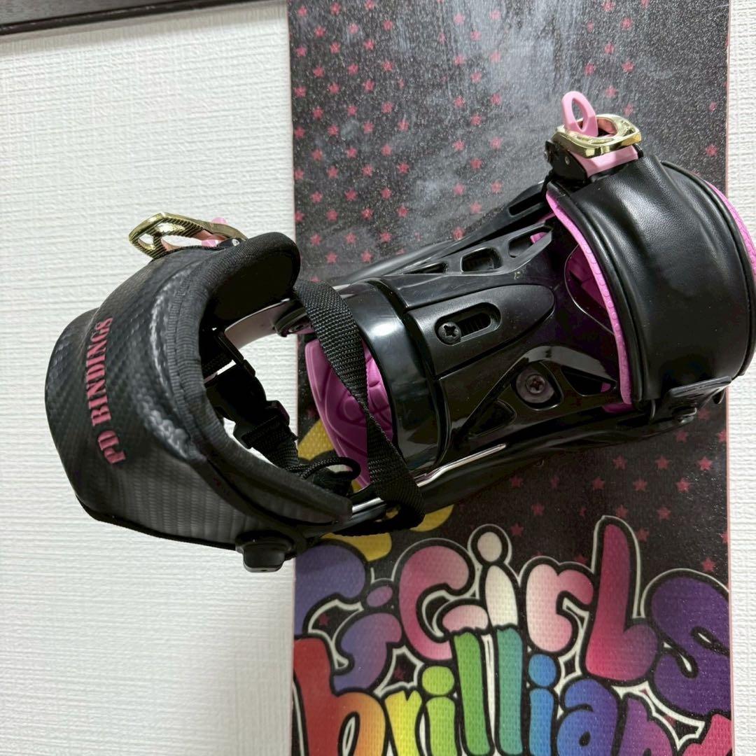 【初心者用】スノーボード ビンディング付き 135cm ジュニア・ガールズ向け