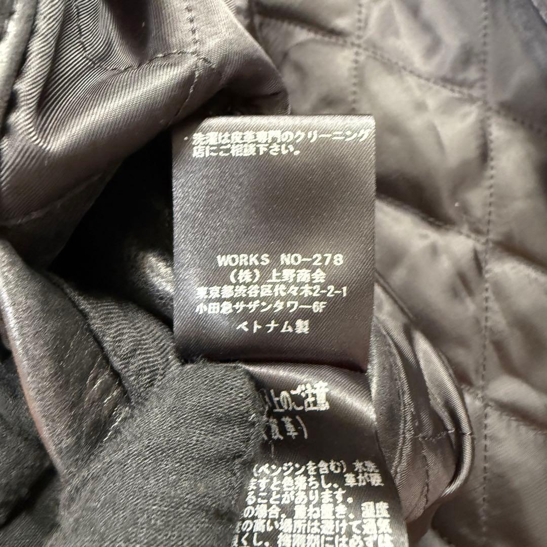 ✨希少モデル✨ アヴィレックス タンカース オールレザー ジャケット 胸タグ 黒