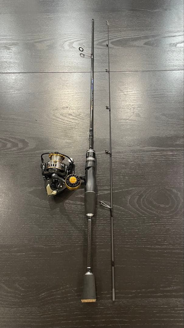 釣りセット2ピーススピニングロッド198cm&2000番リール・ライン糸巻き付き