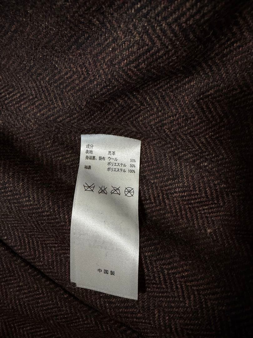 SIMONS レザージャケット 馬革 茶芯