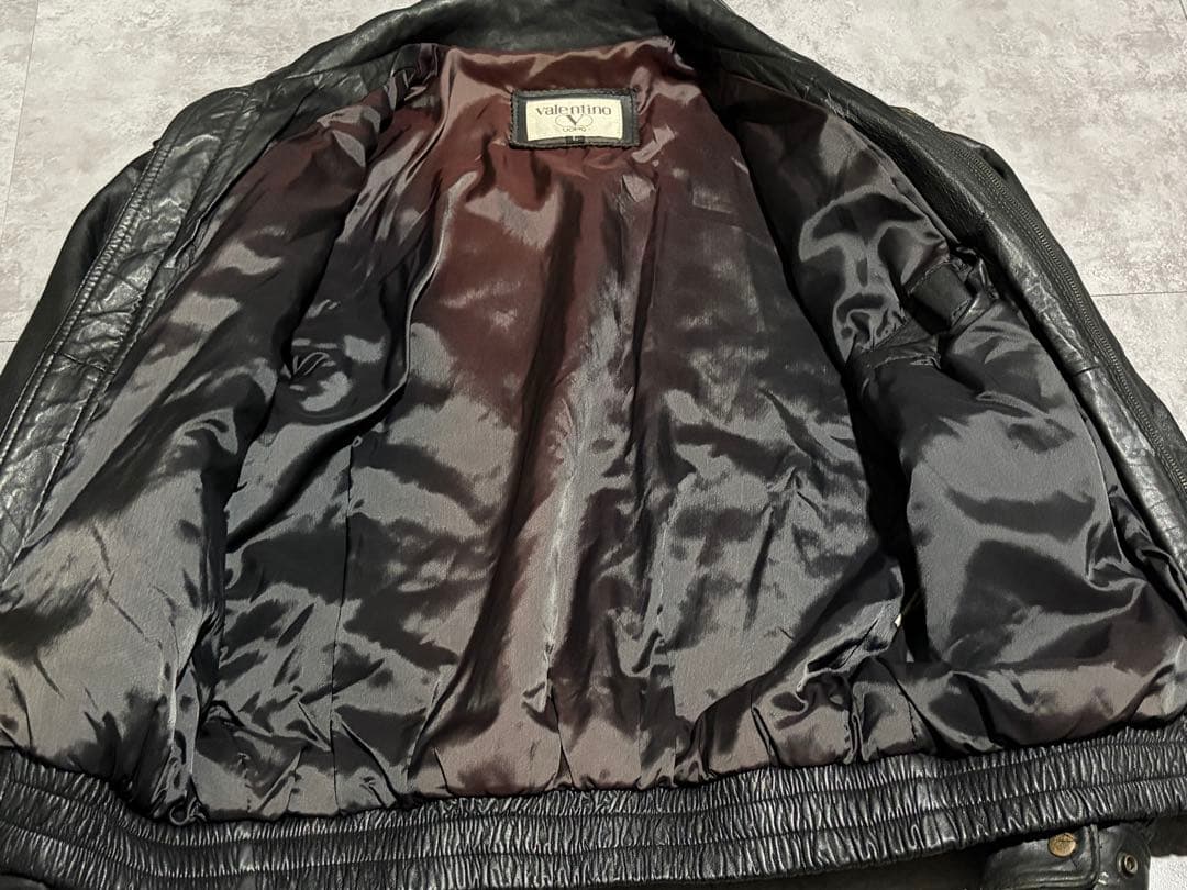 valentino レザージャケット ブラック