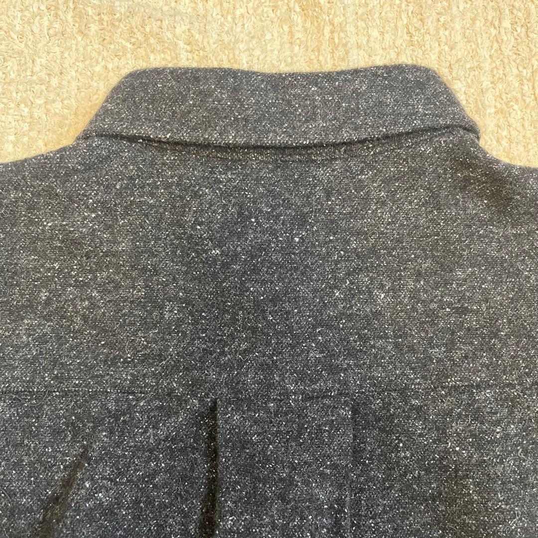 ローブブラン ツイードカフスシャツ ブラウス 完売品 きれいめ チャコールグレー