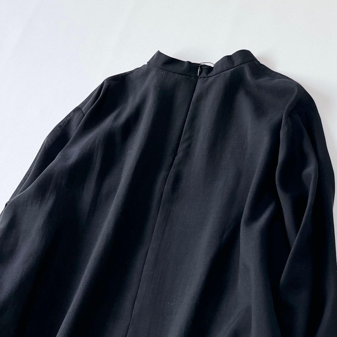 未使用✨タグ付　24AW ADORE スパンボイルブラウス　38 ブラック