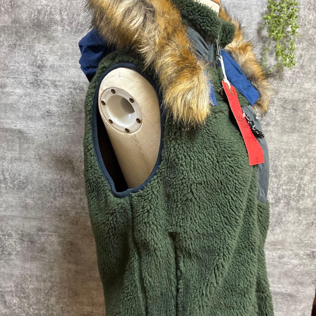 denim dungaree タグ付き　未使用品　ファー付きフリースベスト　02