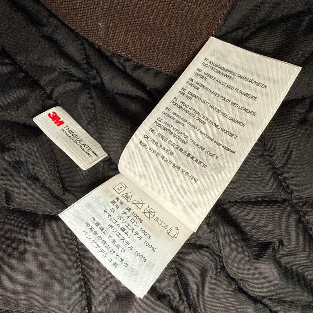 Carhartt ダークブラウン ダック地ベスト