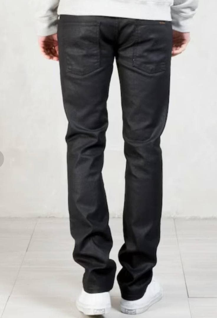 新品 ヌーディージーンズ THIN FINN コーティングデニム W31 L32