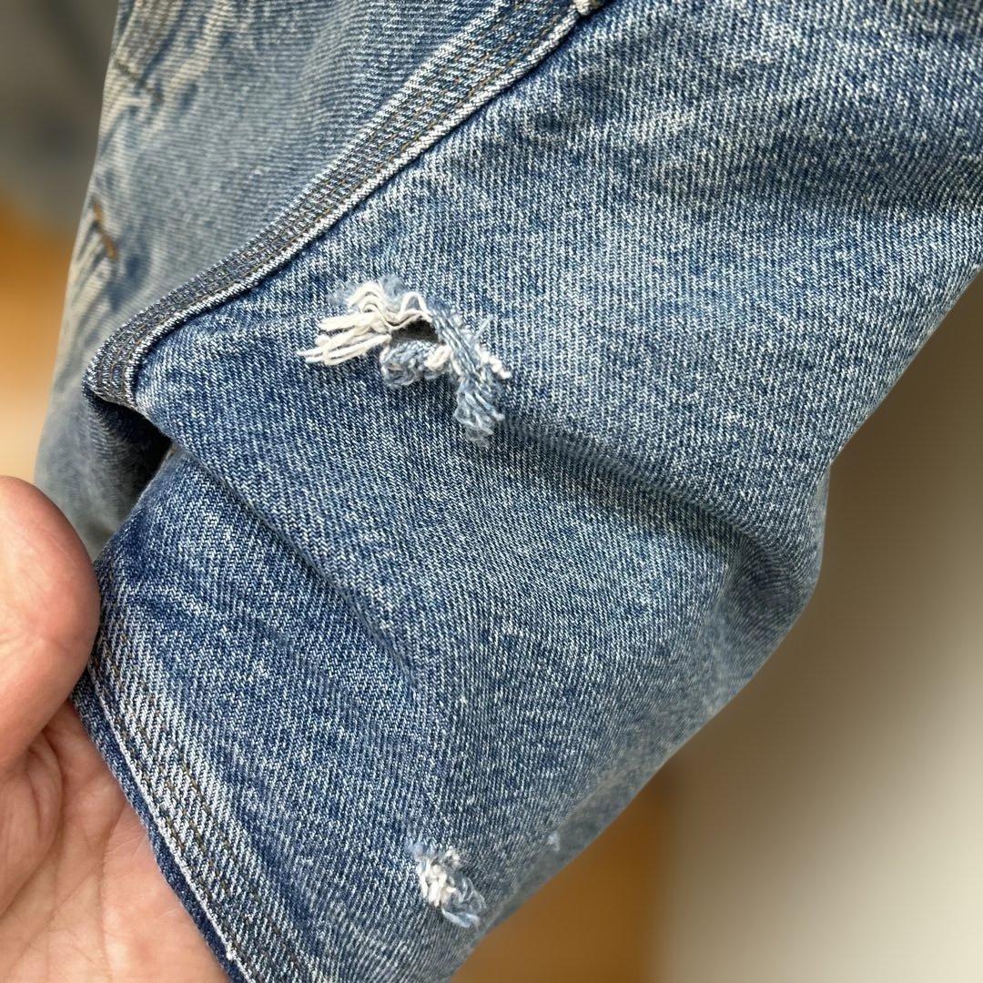 Carhartt デニムジャケット ブルー XL 裏チェック柄