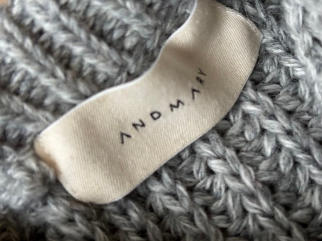 Andmary Mel knit mini dress gray定価14300