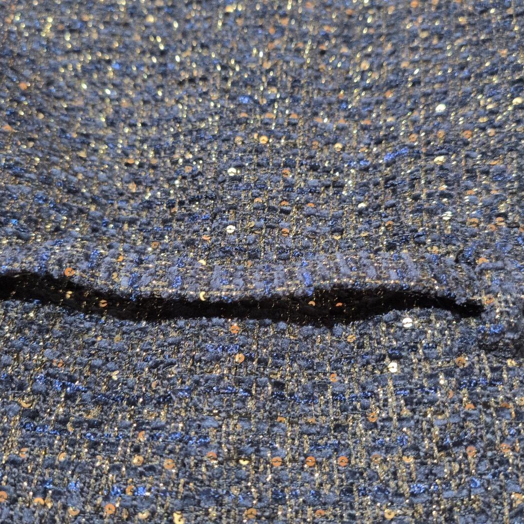 ☆新品☆ZARA ザラ ラメ ミックス ツイード インスタ 金ボタン ベスト M