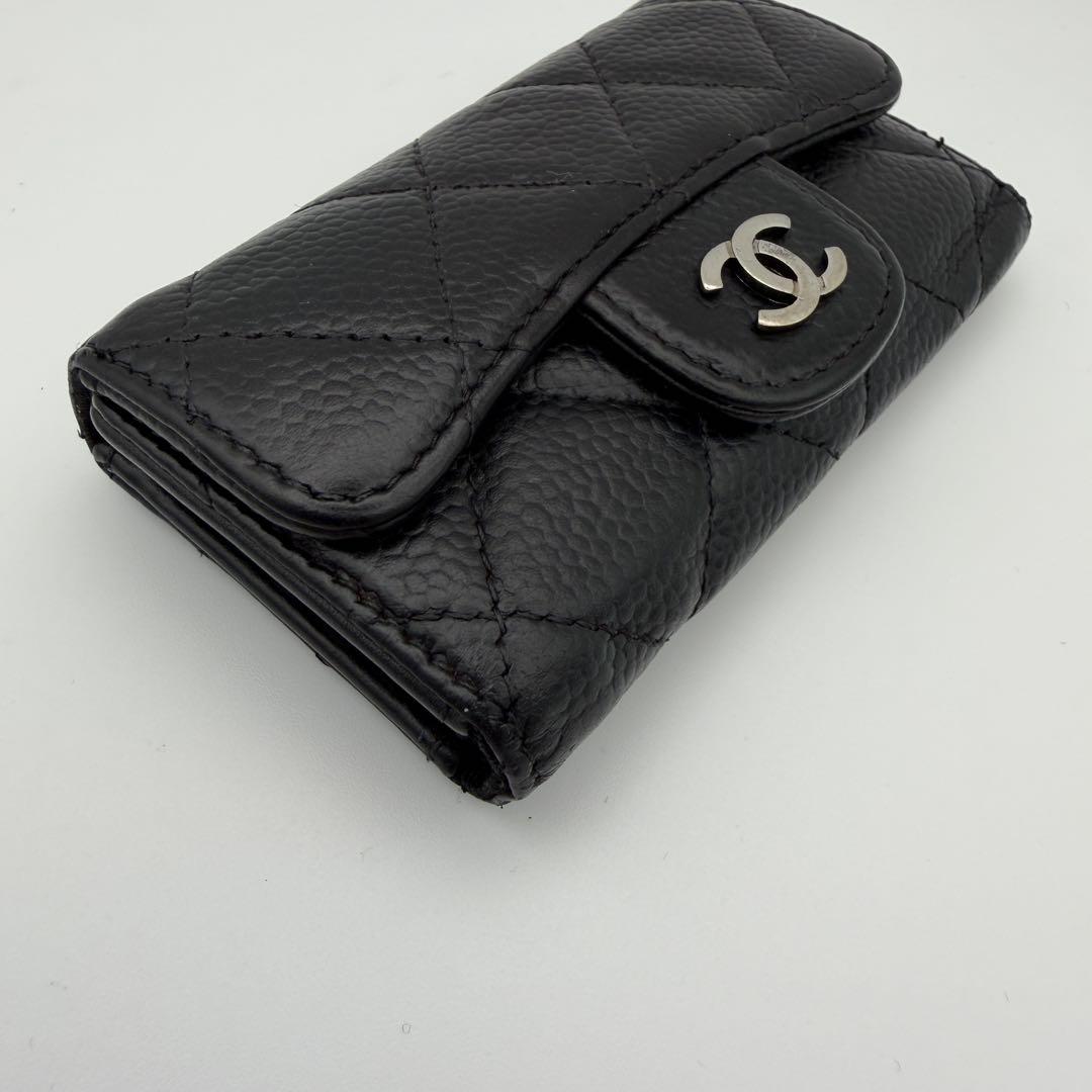 シャネル CHANEL マトラッセ キャビアスキン キーケース 6連