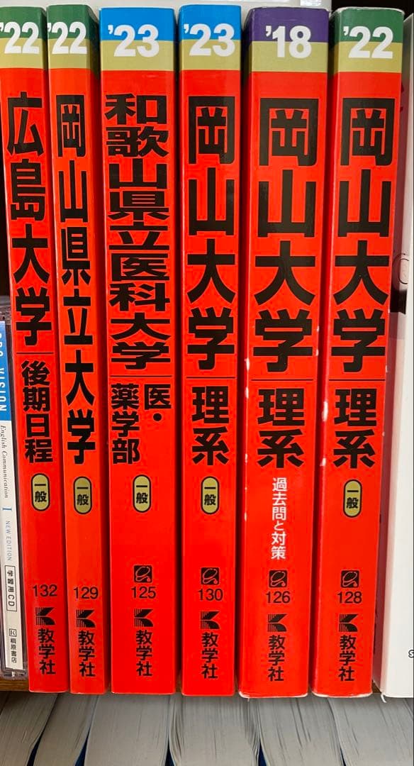 赤本　一般　岡山　就実　広島　山口　徳島　立命館　近畿　富山　和歌山　理系