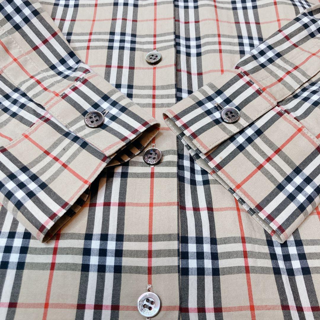 バーバリー シャツ ブラウス ノバチェック 長袖 コットン 42 XL