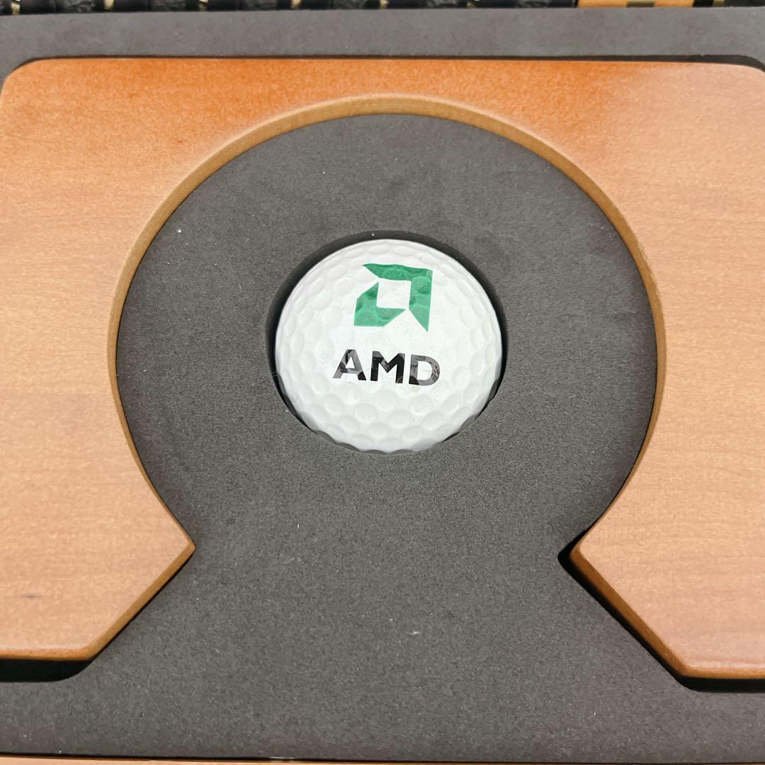 【超希少・非売品】MSI × AMD コラボ ゴルフパターセット 木製ケース入り