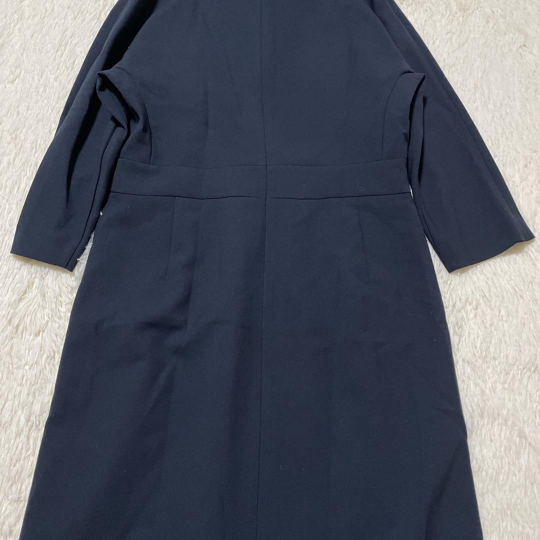 【新品タグ付き】 ドゥクラッセ 金ボタン ロングワンピース ネイビー 3L
