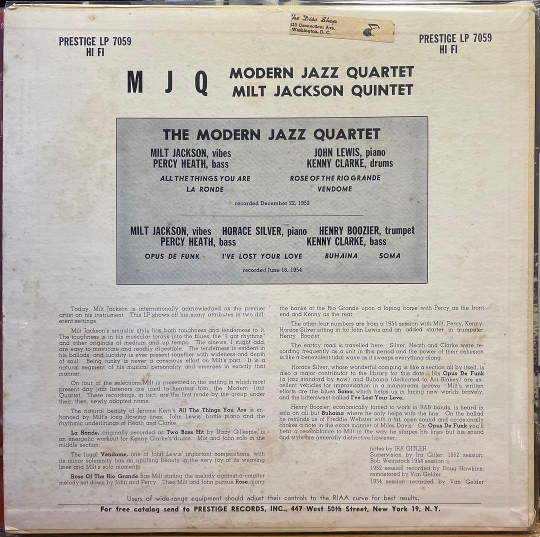 ジャズLP Modern Jazz Quartet / Milt Jackson