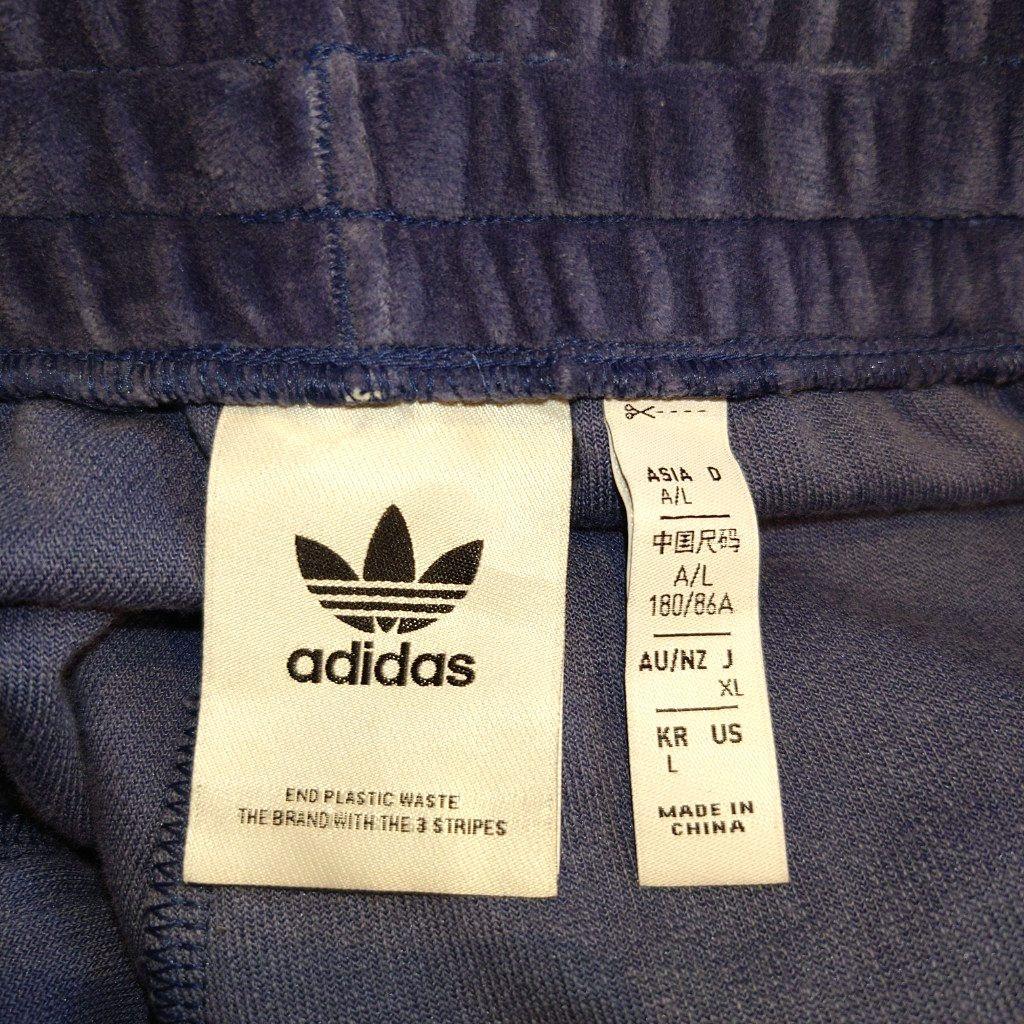 adidas originals アディダス ベロア トラックパンツ ブルー