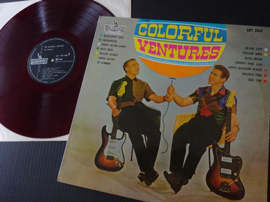 ヴェンチャーズ（THE VENTURES）ＬＰ８枚　★ペラジャケ・赤盤／東芝音工