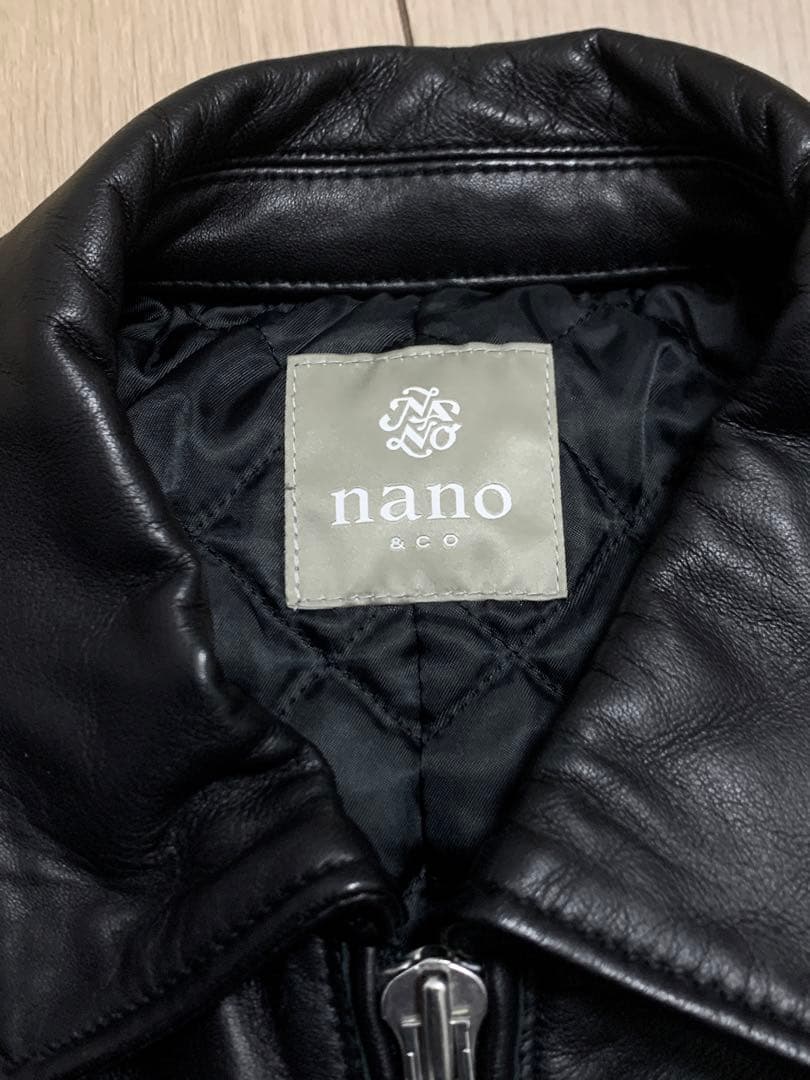 希少XLサイズ◎NANO UNIVERSE シープレザー 名作シングルライダース