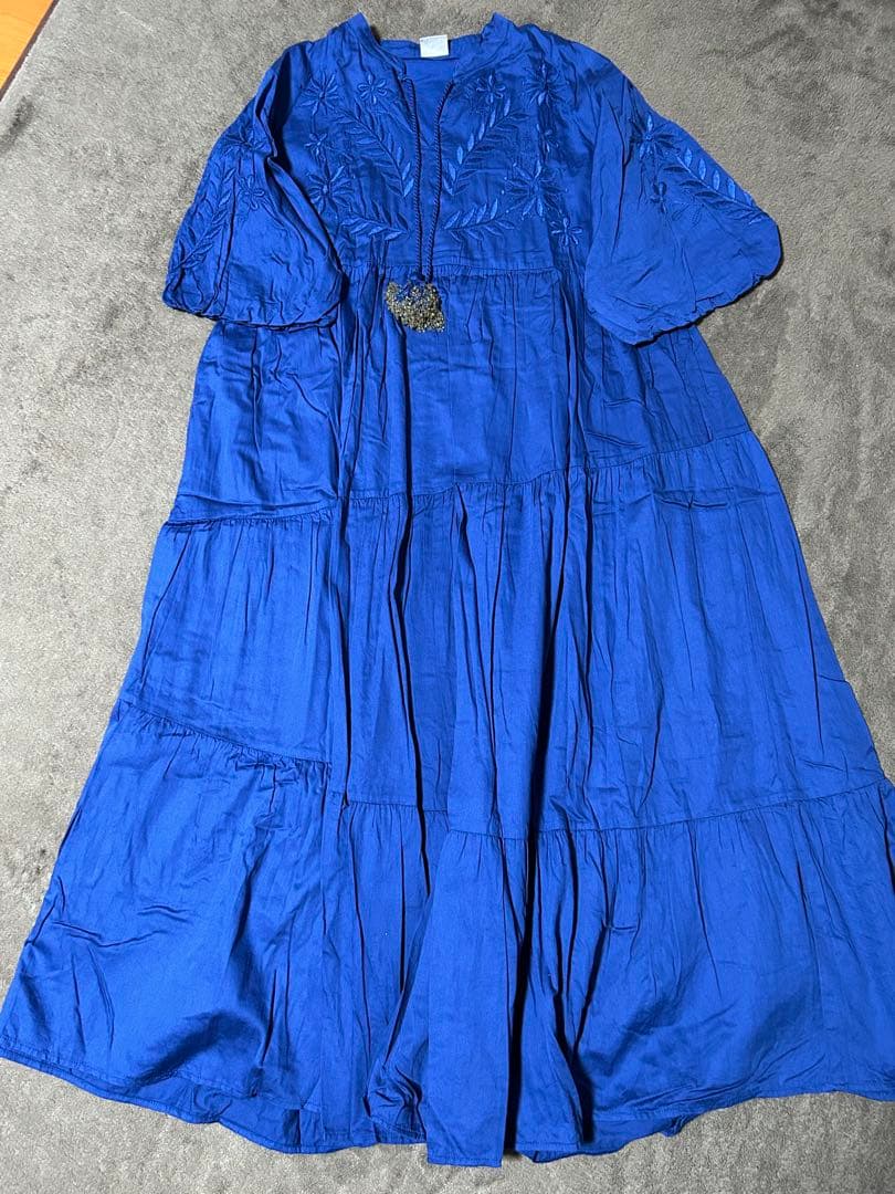 ★mnmさま★美品★ツハル　TSUHARU ロイヤルブルー　ワンピース