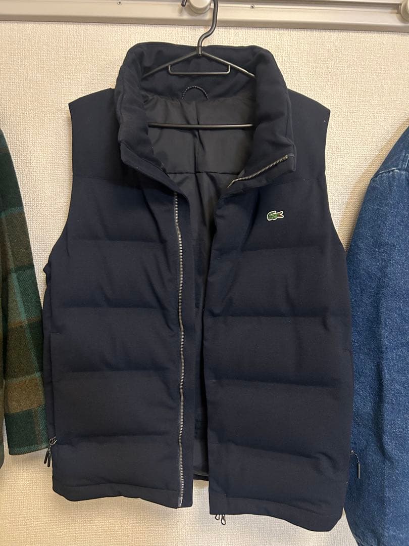 Lacoste ネイビー ダウンベスト US.Sサイズ