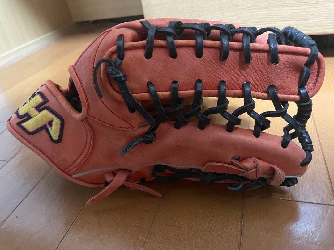 r6533 ハタケヤマ 軟式 外野手用グローTH-177WR Vオレンジ最終値下