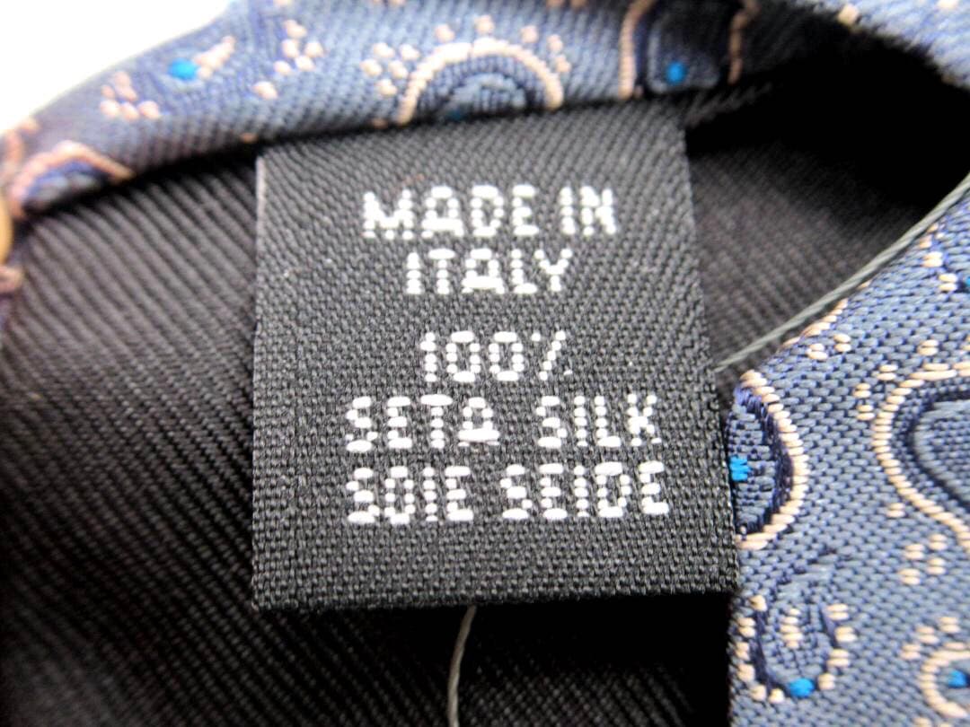 TIEYOURTIE タイユアタイ シルク ネクタイ ペイズリー柄 ブルー系