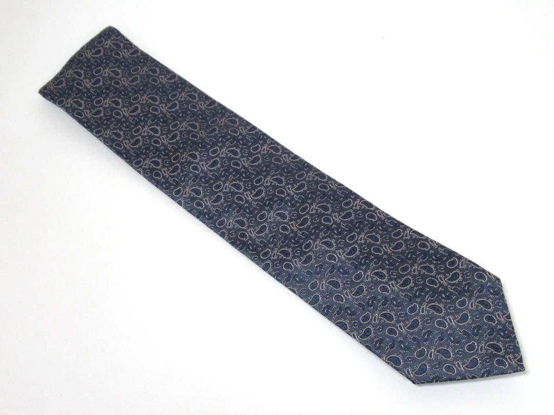 TIEYOURTIE タイユアタイ シルク ネクタイ ペイズリー柄 ブルー系