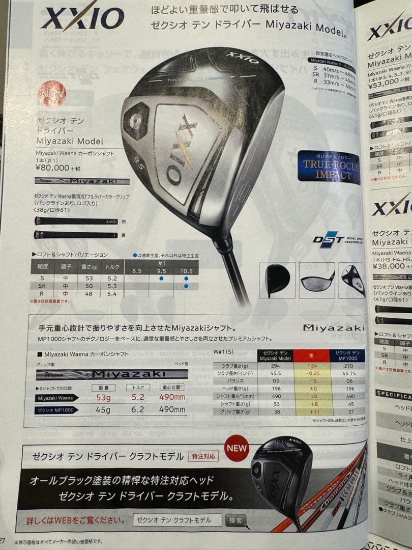 希少 特注 ゼクシオ クラフトモデル ブラック ドライバー スピーダー 9.5°