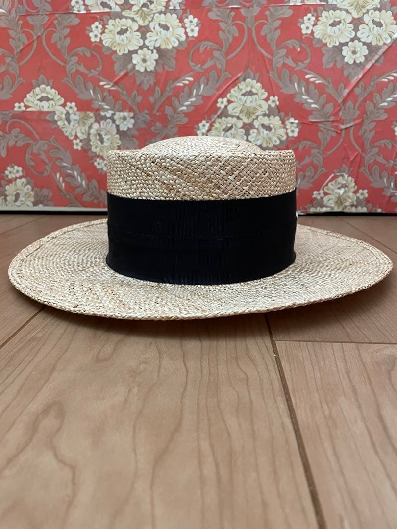 Chapeau d O シャポードオー ストローハット 59cm カンカン帽