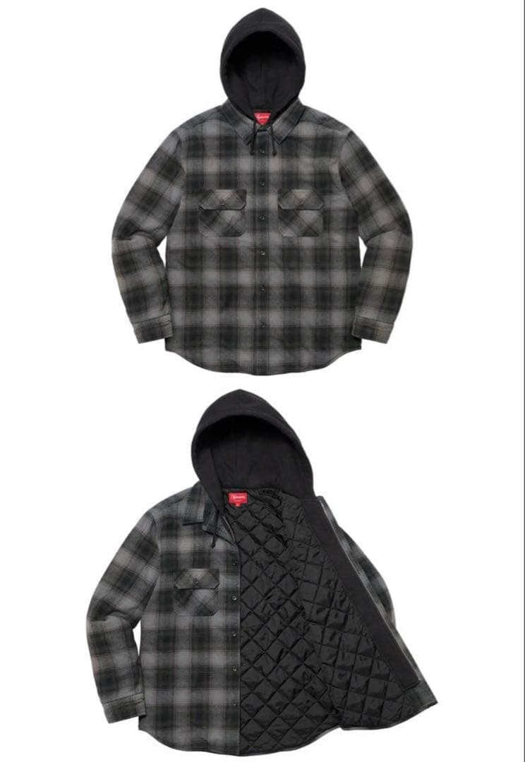 ジャケット・アウター Supreme Hooded Flannel Zip Up Shirt