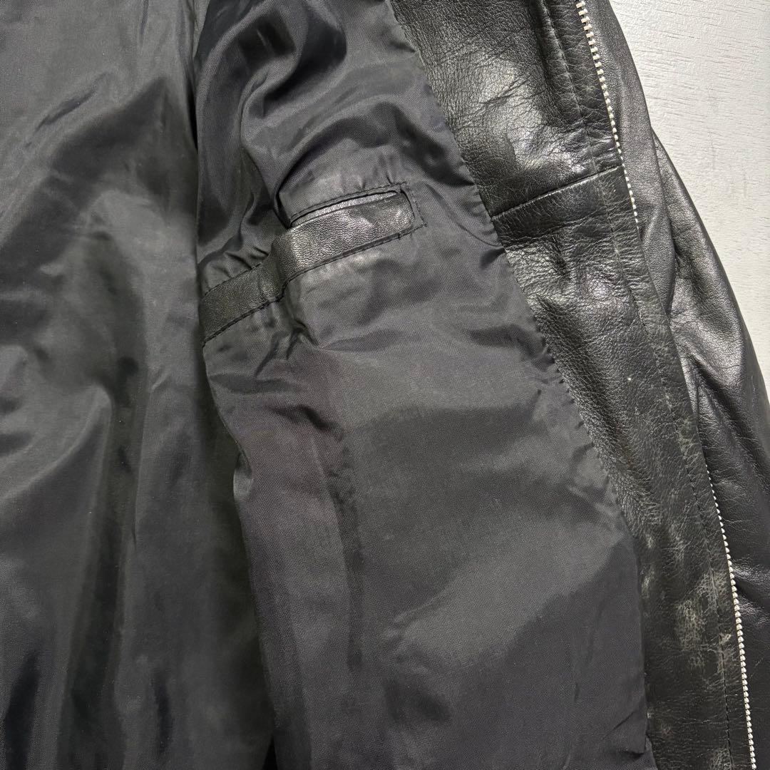 90's✨　レザージャケット　スイングトップ　ブルゾン　本革 オールレザー　短丈