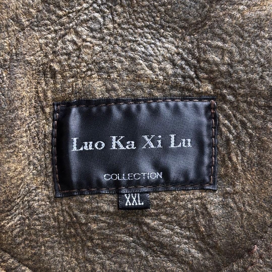 【Vintage】美品 リアルムートンカーコート ビンテージ加工 XXL