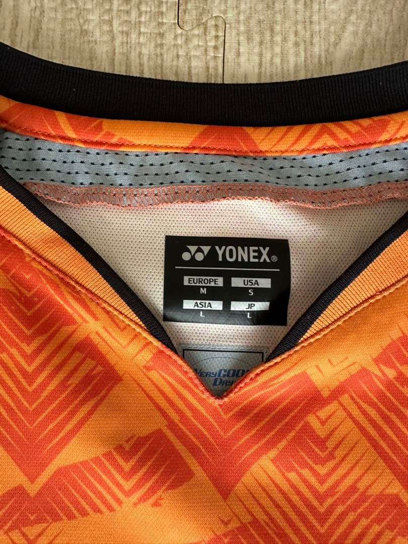 YONEX オレンジ Lサイズ　バドミントン　ユニフォーム