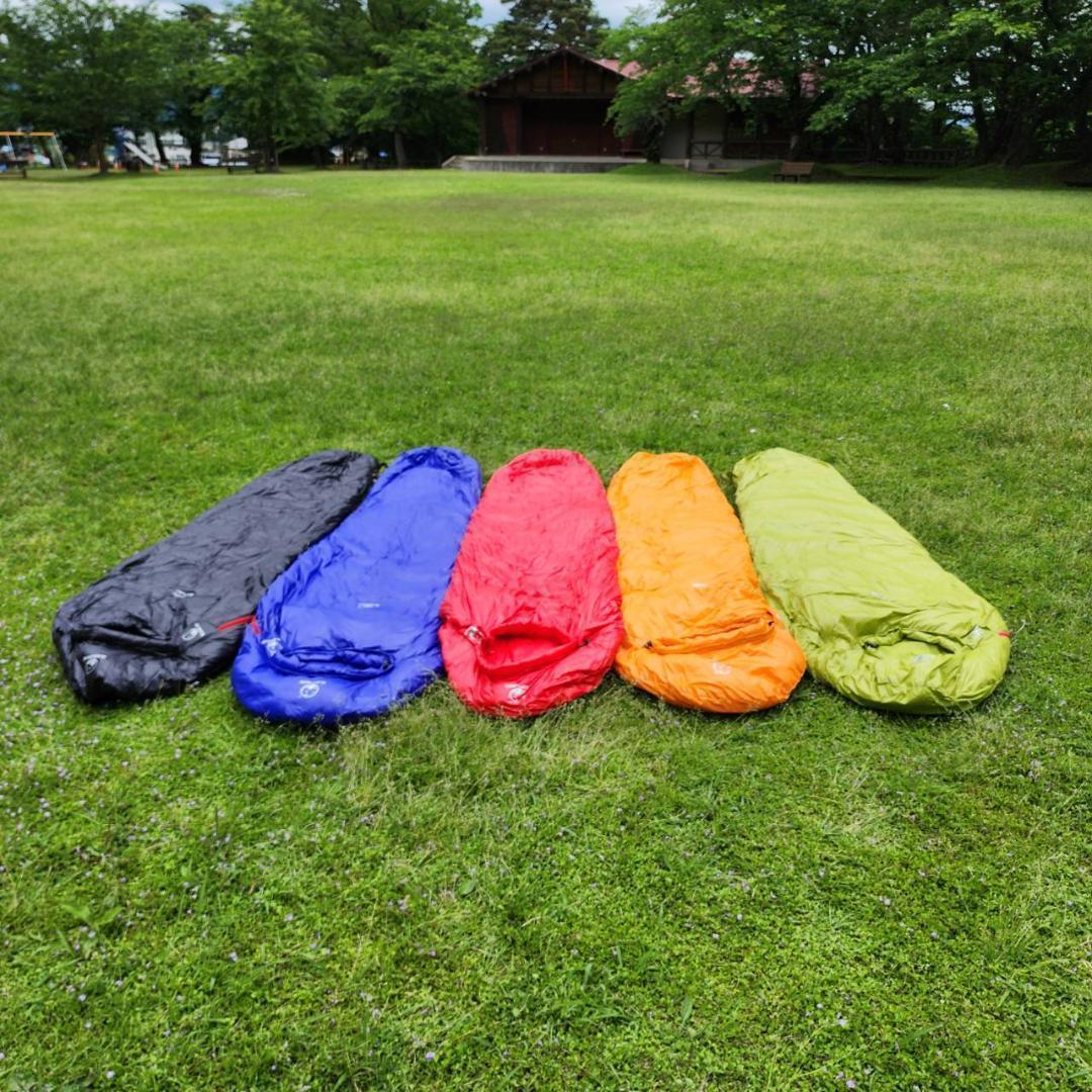 ★人気＆特価★寝心地最高！　マミー型　寝袋 ダウンシュラフ　400g　グリーン
