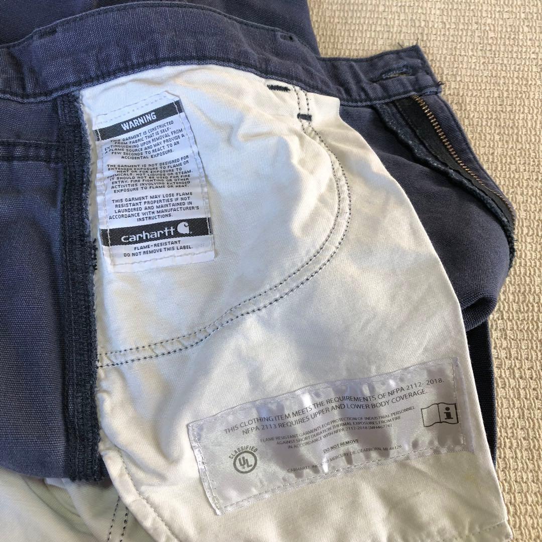 極太 W38 Carhartt カーハート FRB159 ワークパンツ 難燃性