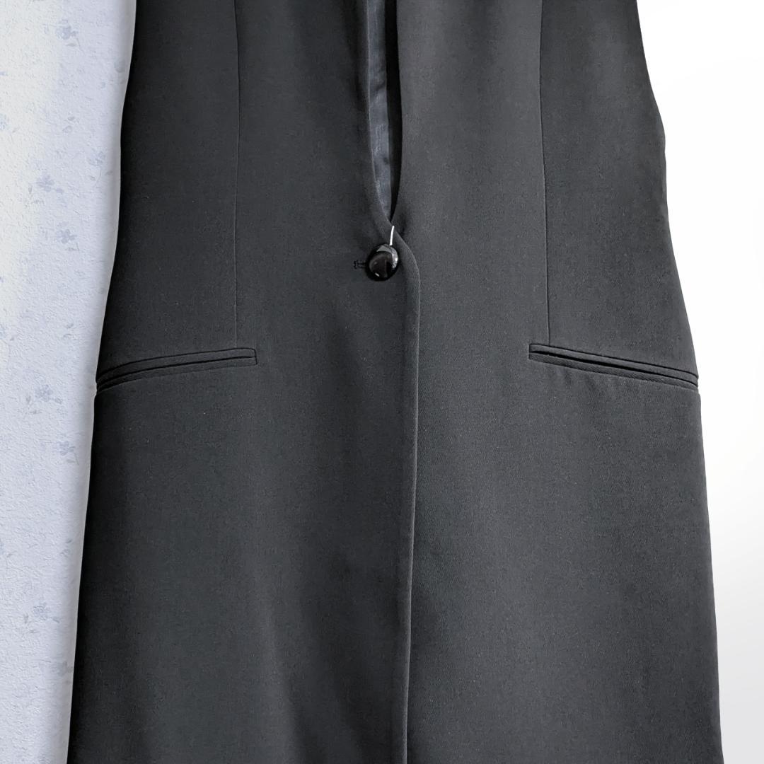 新品 Ameri WAVE COLLAR ANGULAR VEST ロング ジレ
