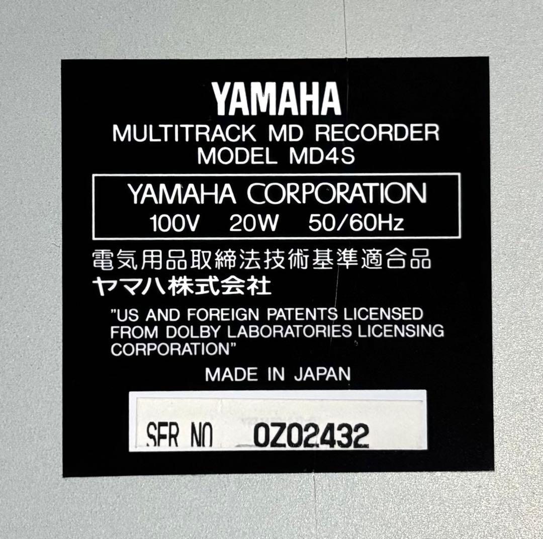 YAMAHA MTR/MDレコーダー MD4S 日本製
