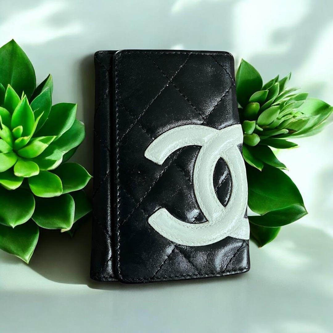 CHANEL シャネル マトラッセ ラムスキン ココマークブラック(中ピンク)