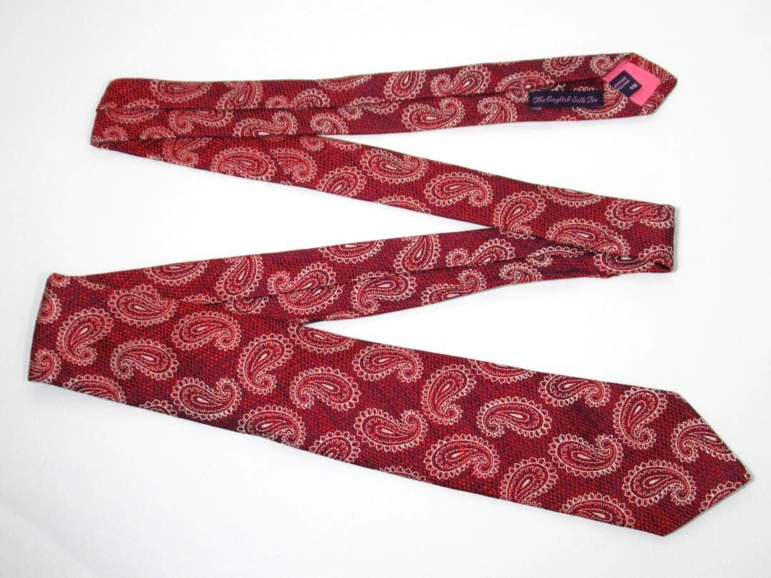 Seaward&Stearn シーワード＆スターン ネクタイ レッド ペイズリー