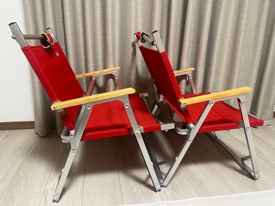 Coleman コンパクトフォールディングチェア 赤 2脚セット