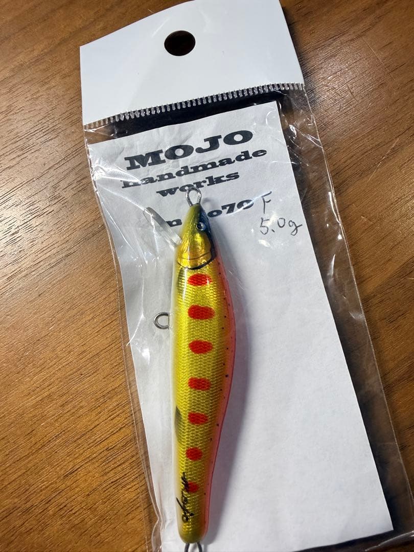 MOJOハンドメイドワークスバルサミノー新品レア品F705.0g ゴールド