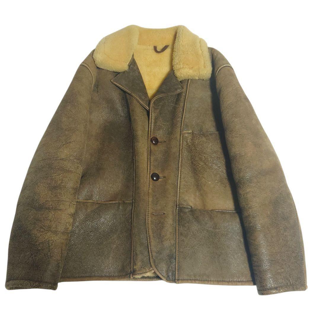 70s-80s 希少 USA製 Schott リアルムートン ジャケット