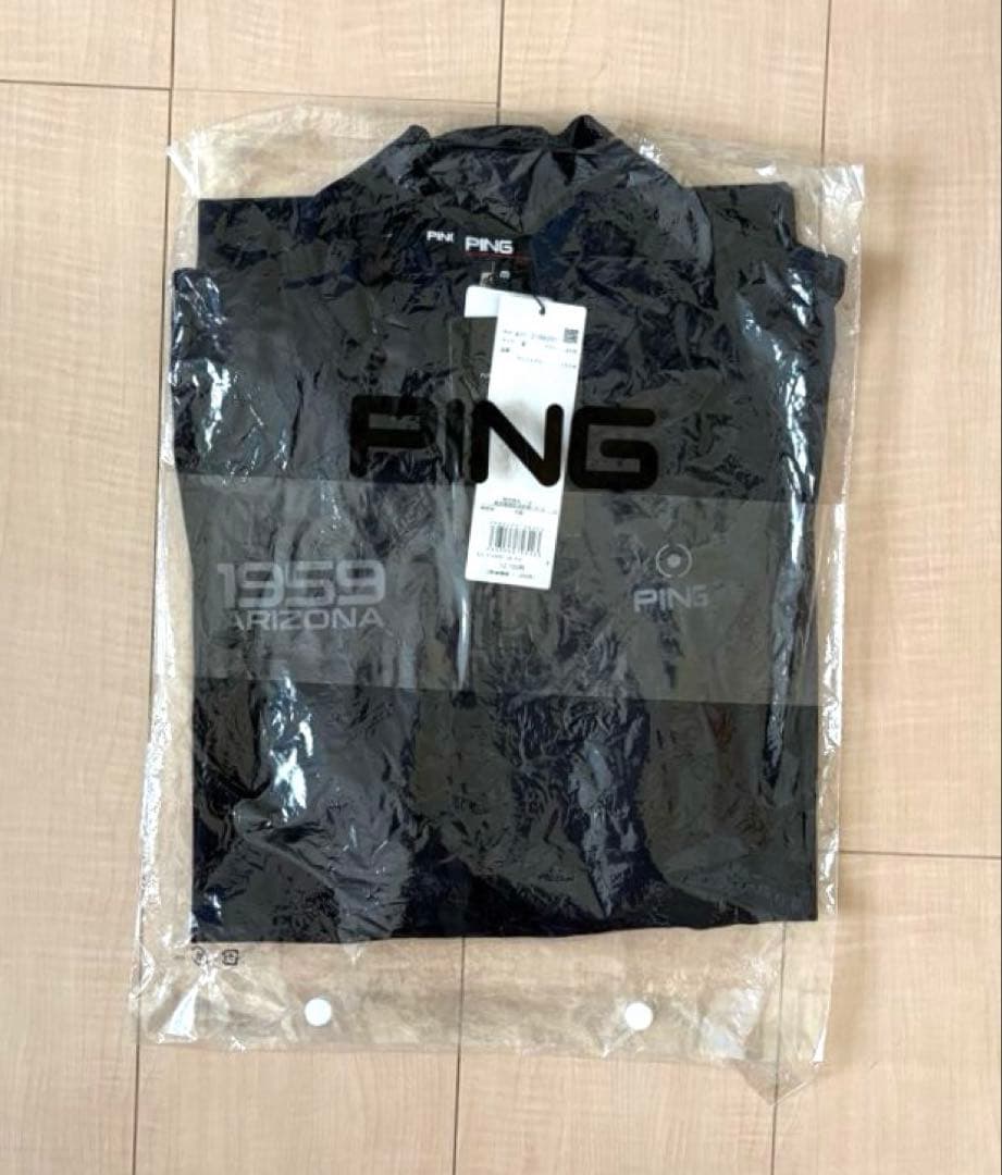 【新品/未着用】PING ピン ハーフジップ ハイネック長袖シャツ 黒
